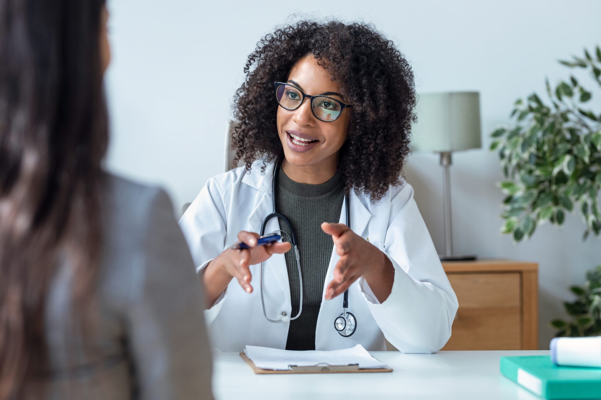 A doctor working in a clinical research setting